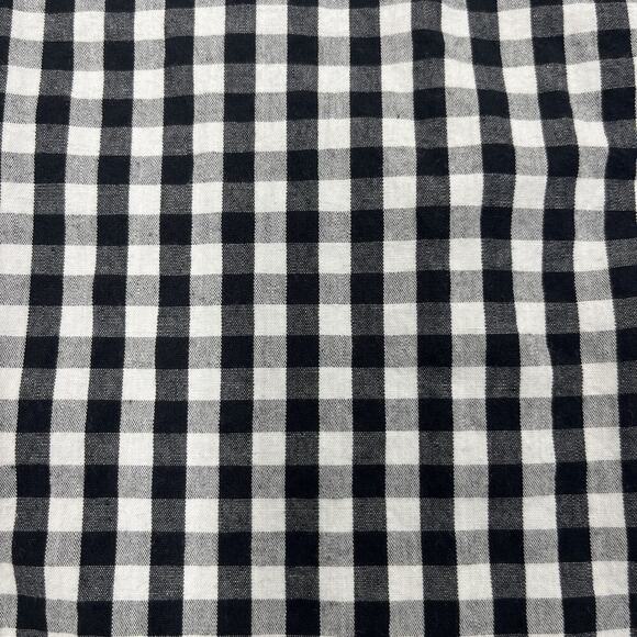 Woman Within Button Up Shirt Sz 2X Gingham Black White Cottagecore Mature - Picture 5 of 13